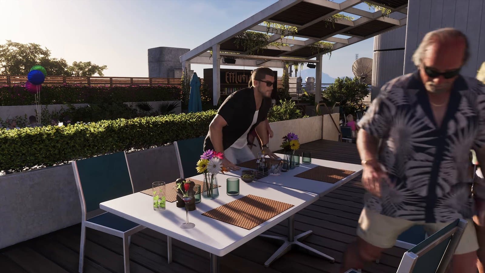 An open-air bar in Vice City