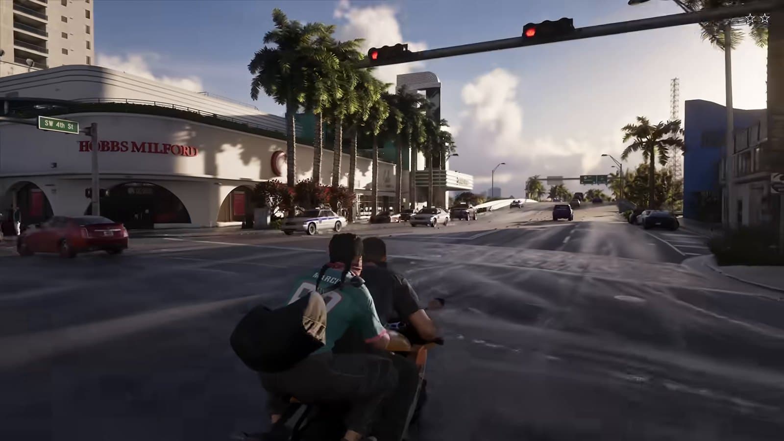 Crowds on a Vice City street